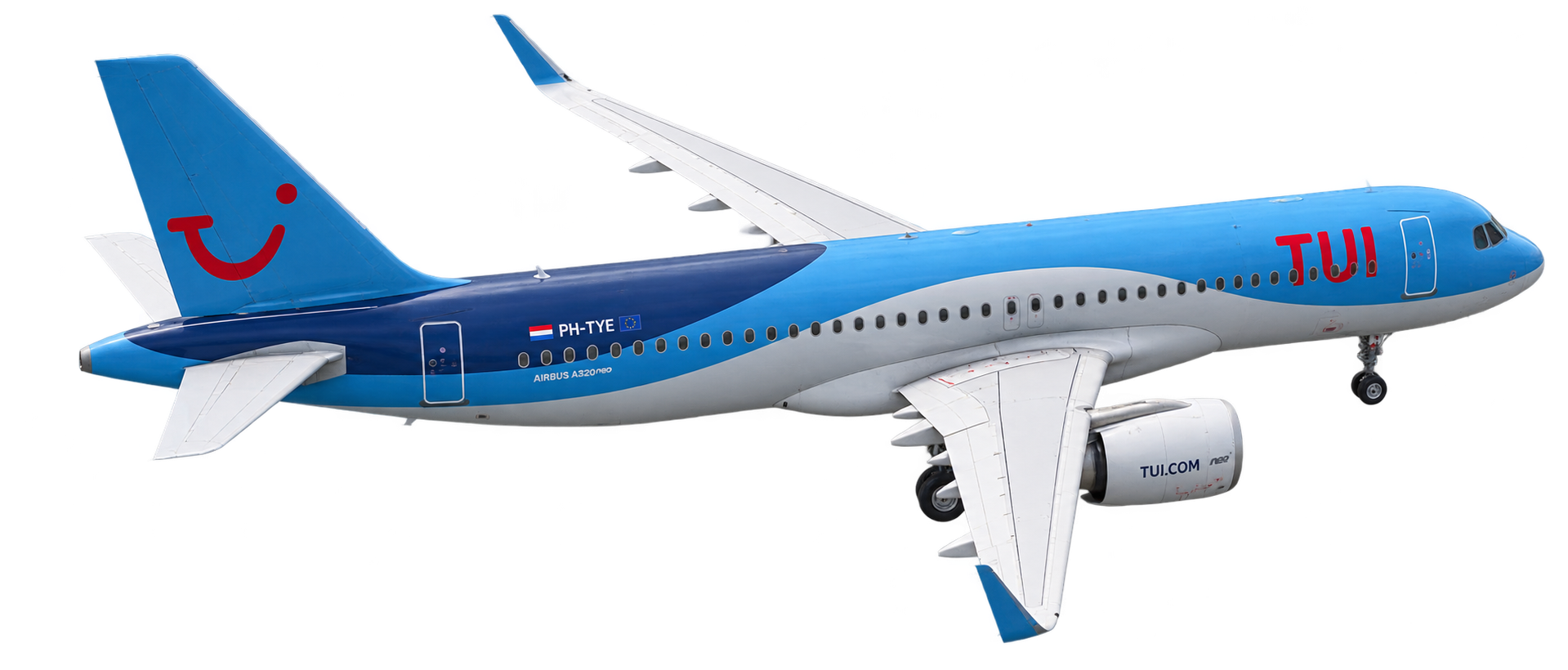 TUI Airbus A320neo in zijaanzicht